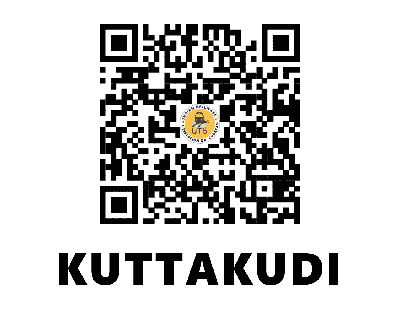 UTS QR Code for KUTTAKUDI - KKTI (SR - TAMIL NADU)